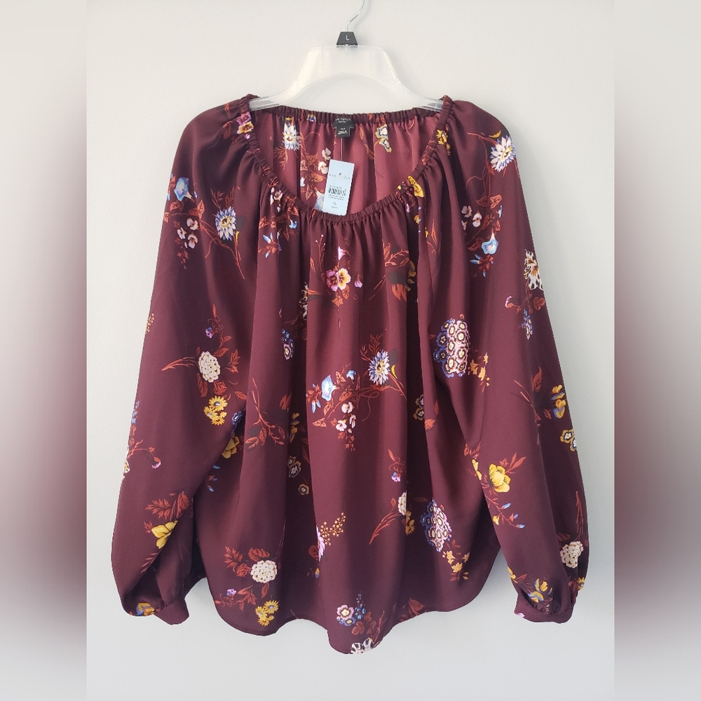 NWT Ann Taylor Fall Floral Blouse - PXL